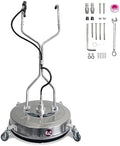 Garvee 24 in Pressure Washer Surface Cleaner with 4 Wheels&Dual Handles, 4900PSI Stainless Steel Surface Cleaner Attachment for Pressure Washer for Concrete Driveway Sidewalk Deck Patio by Garvee