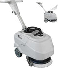 13.7" Walk Behind Floor Scrubber Machine, Foldable Hand Push Floor Scrubber, 17L Large Tank, 180 RPM High-Efficiency Battery Powered for Office, Restaurant, Industrial & Commercial by Doppy