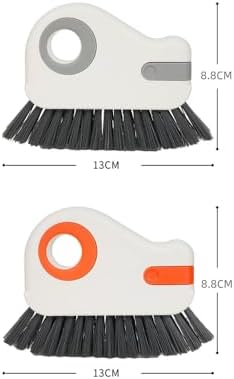 2 Pcs 2 in 1 Window Track Cleaner Tool,Crevice Cleaning Brush with Hidden Scraper, Efficient Window Sill Cleaner Tool,Sliding Door Track Cleane for Glass Door Grooves, Home Kitchen Bathroom Cleaning - Image 2