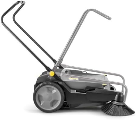 Kärcher Pro Walk Behind Outdoor Push Sweeper, KM 70/20 C, 1 Bristle Brush - 28" Working Width, 12 Gallon, Heavy Duty Broom - for Commercial Use in Warehouses, Workshops, and More - Image 3
