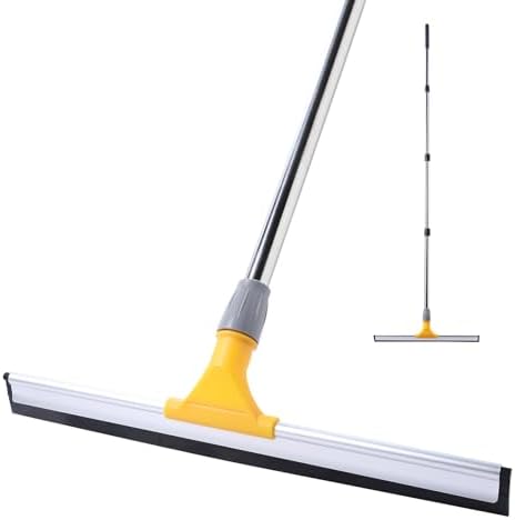 Yocada Rubber Floor Squeegee 17.7" TPR Blade Scrubber Broom 61.8inch Pole by Yocada