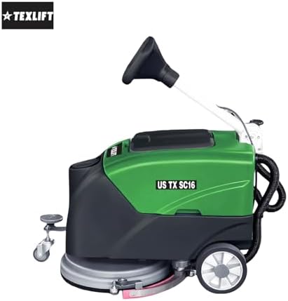 Walk-Behind Commercial Floor Scrubber Machine, 16″ Cleaning Width, Battery Powered Scrubber Dryer with 9 Gal Tank for Warehouse, Retail & Facility Cleaning (US-TX-SC16) - Image 4