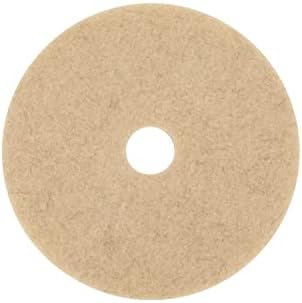 3M Natural Blend Tan Pad 3500, 18", 5/Case, Use for High Speed Burnishing on Harder Finishes and High Traffic Conditions by 3MIndustrial