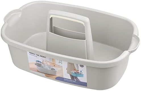 Large Cleaning Supplies Caddy Portable Shower Caddy Basket Light Grey - Image 4