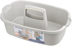 Large Cleaning Supplies Caddy Portable Shower Caddy Basket Light Gray 2Pk - Image 4