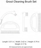 Grout Cleaning Brush Set, 4-Piece Tile Scrubbing Tool Kit for Narrow Gaps and Corners, Durable PP Plastic Crevice Cleaner for Bathroom Shower and Kitchen Backsplash (Set of 4) - Image 7