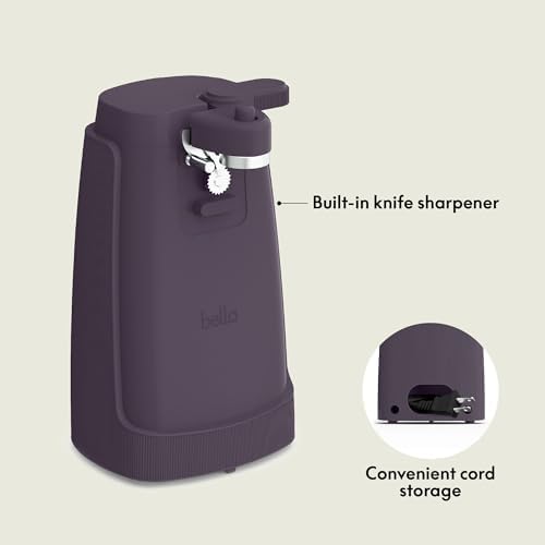 bella Electric Can Opener, Automatic One-Touch, Plum - Image 2