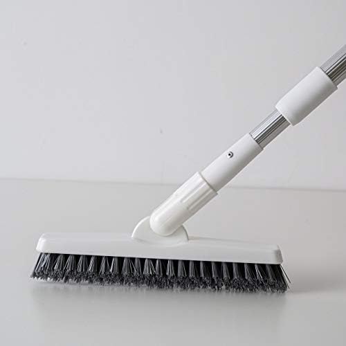 Grout Brush Scrubber with 51.2" Long Extendable Telescopic Handle Cleaning Brush with V-Shaped Bristles Built Scrub Brush Perfect for Bathroom,Kitchen,Tub,Tile,Hard-to-Reach Corners by BEEY