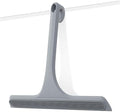 2-in-1 Silicone Shower Squeegee with Hook,Dual-Sided Design with Scraper & Scrub Surface,Rust-Proof Stainless Core,Streak-Free Bathroom Squeegee for Glass Doors,Mirrors,Windows,Car Windshields (Gray) by Unknown
