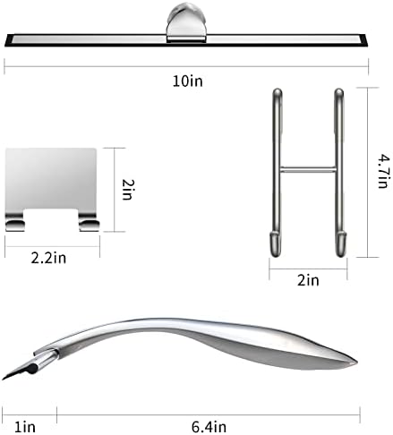 Shower Squeegee and Window Squeegee, Stainless Steel, 100% Streak-Free, Cleaner for Bathroom Showers Glass Doors, Home Mirrors, Car Windows Wiper, Adhesive Holder, Shower Door Hook, 10 Inch, Silver - Image 2