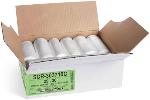 Aluf Plastics 20-30 Gal Clear Trash Bags, 10 Micron (EQ.) (500 Pack) - Image 2