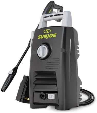 Sun Joe Electric Pressure Washer with Powerful Motor for Cars/Fences/Patios/All Uses, Safety First GFCI Power Cord, Adjustable Spray Wand & Total Stop System, 20-Foot Hose, Black, SPX205E-XT by SunJoe