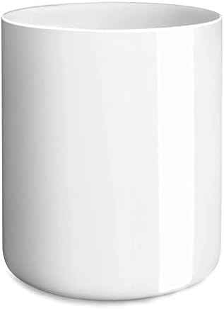 LATCHHOOK White utensil holder for Countertop, Glossy White Ceramic Utensil Holder for Kitchen Counter Easy to Clean, Modern Small Cooking Utensil Holder Spatula Crock for Décor, 4.5×6.4 IN by LATCHHOOK