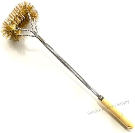 SUNRISE Fryer Brush with Long Handle (Brass, Double Brush) by Unknown