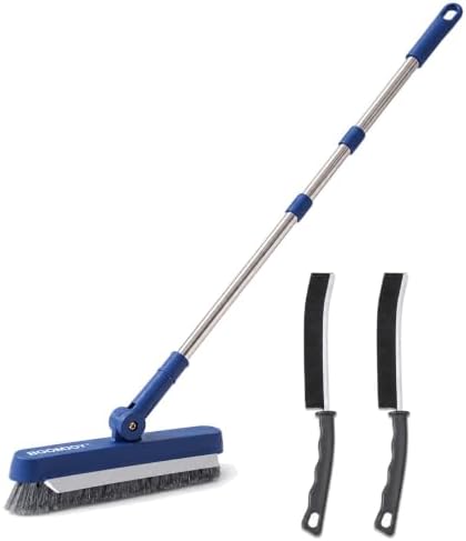 BOOMJOY Grout Brush with Long Handle, Grout Cleaner Brush for Tile Floors, Stiff Bristles for Crevice, Tile Line, Shower, Kitchen, Bathroom - Image 4