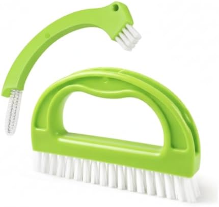 Grout Cleaning Brush Set, 4-Piece Tile Scrubbing Tool Kit for Narrow Gaps and Corners, Durable PP Plastic Crevice Cleaner for Bathroom Shower and Kitchen Backsplash (Set of 4) by Unknown