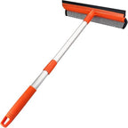 Window Squeegee for Window Cleaning with Retractable Pole, Squeegee Window Cleaner Tool 2 in 1 Car Window Cleaning Tool Telescopic Window Washing Equipment, Shower Squeegee for Glass Door by Bunliuys