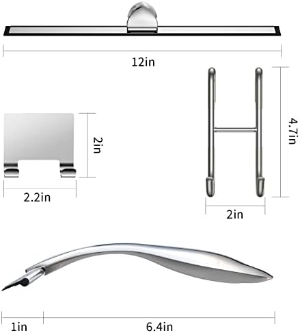 Shower Squeegee for Glass Door 12-Inch Stainless Steel Bathroom Squeegee Window Wiper, 100% Streak-Free, Includes Shower Door Hook and Adhesive Hook, for Window Mirror Tiles Car All-Purpose Squeegee - Image 2