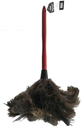 Premium Professional Feather Duster 21" | Natural Handheld Duster for Cleaning & Feather Mopping | Genuine Ostrich Feather with Long Wooden Handle | Eco-Friendly & Reusable (50 cm) - Image 2