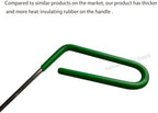 SUNRISE Fryer Brush with Long Handle (Brass, L, Double Brush, and Rubber Handle Cleaning Rod) - Image 6