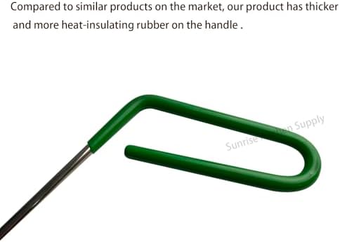 SUNRISE Fryer Brush with Long Handle (Brass, L, Double Brush, and Rubber Handle Cleaning Rod) - Image 6