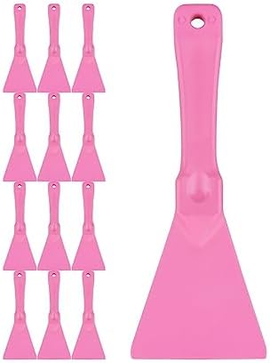 SPARTA Polypropylene Scraper Tool Food Safe Scraper for Removing Caked-On Residue in Commercial Kitchens, Plastic, 7.82 x 3 Inches, Bright Pink, (Pack of 12) by SPARTA