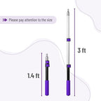 Bates- Telescopic Extension Pole, 3 Ft, Aluminum Alloy, Sturdy Multi-Purpose Extension Pole with Flip-Lock Design for Painting, Dusting and Cleaning - Image 2
