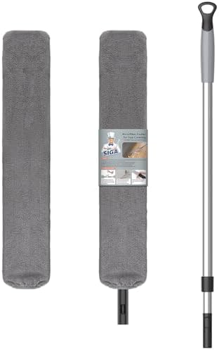 MR.SIGA Microfiber Gap Duster with Stainless Steel Adjustable Handle by MRSIGA