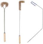 3 Pcs Fryer Cleaning Tools Including L Shaped Brass Bristles Fryer Deep Cleaning Brush, Fryer Deep Cleanout Rod, Long Handle Fryer Basket Brush for Restaurant Air Fryer Cleaning by NuFlySic