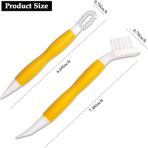 Grout Cleaning Brush Set 2 Pack Crevice Detail Cleaner Brush Multi-Purpose Scrub for Cleaning Bottle Cup Lid, Dish, Tile, Sink, Drain, Shower Room, Window Groove, Door Track, Floors - Image 2