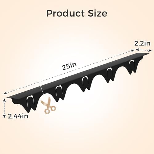 Silicone Stove Gap Covers with Stainless Steel, Oven Gap Filler Seals Gaps Between Stovetop and Counter, Stove Gap Guards Range Trim Kit, Easy to Clean Stove Gap Guard (Black 2 Pack,25") - Image 2