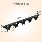 Silicone Stove Gap Covers with Stainless Steel, Oven Gap Filler Seals Gaps Between Stovetop and Counter, Stove Gap Guards Range Trim Kit, Easy to Clean Stove Gap Guard (Black 2 Pack,25") - Image 2