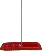 Industrial Dust Mop Kit – Includes 48 Inch Orange Twisted Closed Loop Mop Head, Wood Handle, and Heavy-Duty Wire Frame – Commercial Grade for Janitorial & Facility Cleaning - Image 2