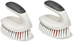 OXO Good Grips All-Purpose Scrub Brush – 2-Pack, Crevice Cleaning, Bathroom Cleaning, Scrub Brush with Handle, Brushes to Scrub Your Kitchen or bathrooms by OXO