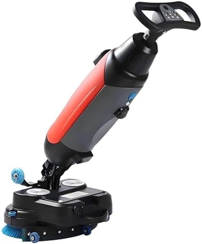 Commercial Electric Floor Scrubber Tile Polisher,Carpet Extractor Power Scrub Brush,360°Rotating,Self-Propelled,Convenient Cordless,for Tile,Hard Floor Cleaning Red by Unknown