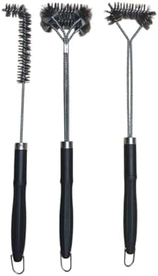 SUNRISE Fryer Brush with Long Handle (Stainless Steel with Plastic Handle, L, Single, and Double Brush) - Image 2