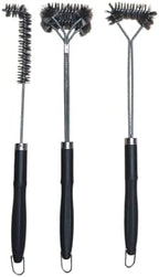 SUNRISE Fryer Brush with Long Handle (Stainless Steel with Plastic Handle, L, Single, and Double Brush) - Image 2