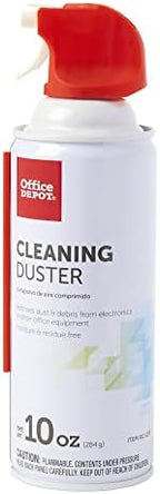 Office Depot Cleaning Duster, 10 Oz Compressed Canned Air for Electronics, Keyboard Cleaner for Computer, Laptop, PC, Printer, Office Equipment, Moisture-Free, Pack of 1 by Office+Depot%C2%AE+
