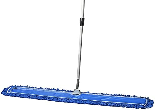 48 Inch Blue Commercial Dust Mop & Floor Sweeper with Extendable Handle – Mop for Hardwood, Tile, and Concrete Floor Cleaning by TidyTools