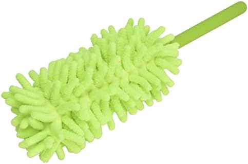 Microfiber Extendable Hand Dusters Washable Dusting Brush Telescopic Duster Handheld Dust Remover Stainless Steel for Floor Desk Cabinet Cupboard Cleaning Green - Image 5
