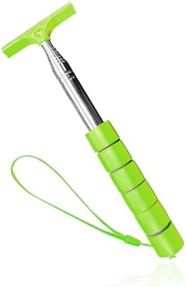 Dickno Car Side Mirror Squeegee, 35.6'' Retractable Rearview Mirror Wiper, Mini Portable Auto Window Squeegee Cleaner, Universal Vehicle Glass Cleaning Tool for Rainy Foggy Weather (Green) by Dickno