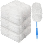 Vesici 150 Pcs Duster Refills Compatible with Swiffer Dusters Bulk Disposable Replacement Thickened with 1 Handle Heavy Duty for Cleaning, Office (White) by Vesici