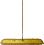 Industrial Dust Mop Kit – Includes 60 Inch Yellow Twisted Closed Loop Mop Head, Wood Handle, and Heavy-Duty Wire Frame – Commercial Grade for Janitorial & Facility Cleaning - Image 2
