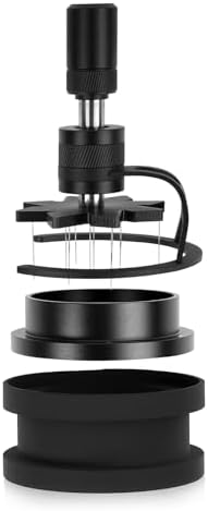 IKAPE 51MM WDT Tool, Espresso Stirrer Distribution Tool, Adjustable Needle Height, Coffee Stirrer with Dosing Funnel & Stand by IKAPE