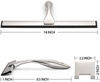 Hiware All-Purpose Shower Squeegee for Shower Doors, Bathroom, Window and Car Glass - Stainless Steel, 14 Inches - Image 2