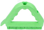 SPARTA Plastic Commercial Grout Brush, Triangle-Shaped Scrub Brush with Scraper and Two Threaded Holes for Attaching Handle (Sold Separately), 9 x 7 x 7 Inches, Lime - Image 3