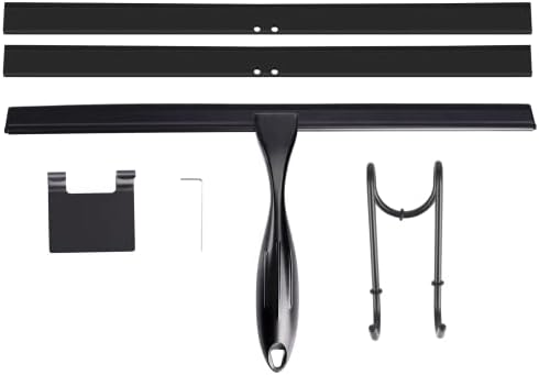14'' Shower Squeegee, TOOVEM Squeegee for Shower Glass Door for Glass Doors, Windows, Bathroom, Car Windshield, Black by TOOVEM