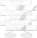 STICKGOO 10-Sheet Subway Tile Peel and Stick Backsplash, Calacatta by STICKGOO