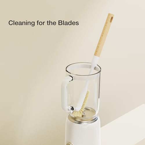 Cleaning Brush, Diveotree Hard Bristle Brush for Deep Cleaning Grout, Sink, Cup, Teapot, Bottle, Blender, Multi-Purpose Brush wih Long Handle for Kitchen (White-2Pack) - Image 6