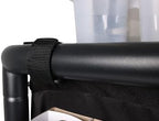Rolling Janitorial Cleaning Cart with Steel Frame, Organizer and Black Bag - Image 6